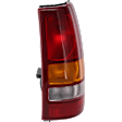 Passenger Side Tail Light, with Bulb, Halogen, Amber, Clear and Red Lens, Fleetside
