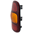 Passenger Side Tail Light, without Bulb, Halogen, Amber, Clear and Red Lens, Stepside