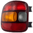 Driver Side Tail Light, without Bulb, Halogen, Amber, Clear and Red Lens, Stepside