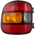 Driver Side Tail Light, without Bulb, Halogen, Amber, Clear and Red Lens, Stepside