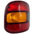 Driver Side Tail Light, without Bulb, Halogen, Amber, Clear and Red Lens, Stepside