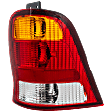 Passenger Side Tail Light, without Bulb, Halogen, Amber, Clear and Red Lens
