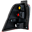 Passenger Side Tail Light, without Bulb, Halogen, Amber, Clear and Red Lens