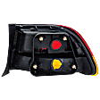 Driver Side, Outer Tail Light, without Bulb, Halogen, Amber and Red Lens, Coupe