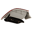 Driver Side, Outer Tail Light, without Bulb, Halogen, Clear and Red Lens, Coupe
