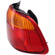 Passenger Side, Outer Tail Light, without Bulb, Halogen, Amber and Red Lens, Sedan