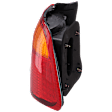 Passenger Side, Outer Tail Light, without Bulb, Halogen, Amber and Red Lens, Sedan
