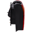 Passenger Side, Outer Tail Light, without Bulb, Halogen, Amber and Red Lens, Sedan