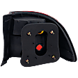 Driver Side, Outer Tail Light, without Bulb, Halogen, Amber and Red Lens, Sedan