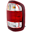 Passenger Side Tail Light, with Bulb, Halogen, Clear and Red Lens, R5 Series, Production Date From December 1998