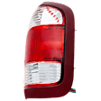Passenger Side Tail Light, with Bulb, Halogen, Clear and Red Lens, R5 Series, Production Date From December 1998