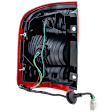 Passenger Side Tail Light, with Bulb, Halogen, Clear and Red Lens, R5 Series, Production Date From December 1998