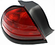 Driver Side Tail Light, without Bulb, Halogen, Red Lens, Dual Bulb Type, With Black Molding, 8 Cyl., 4.6L Engine
