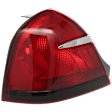 Passenger Side Tail Light, without Bulb, Halogen, Clear and Red Lens, 8 Cyl., 4.6L Engine