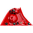 Passenger Side Tail Light, without Bulb, Halogen, Clear and Red Lens, Sedan
