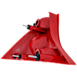 Passenger Side Tail Light, without Bulb, Halogen, Clear and Red Lens, Sedan