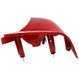 Passenger Side Tail Light, without Bulb, Halogen, Clear and Red Lens, Sedan
