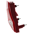 Driver Side Tail Light, without Bulb, Halogen, Clear and Red Lens, Sedan
