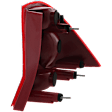 Driver Side Tail Light, without Bulb, Halogen, Clear and Red Lens, Sedan