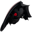 Passenger Side Tail Light, without Bulb, Halogen, Clear and Red Lens, Sedan