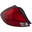 Driver Side Tail Light, without Bulb, Halogen, Clear and Red Lens, Sedan