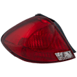 Driver Side Tail Light, without Bulb, Halogen, Clear and Red Lens, Sedan