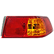 Passenger Side Tail Light, with Bulb, Halogen, Amber and Red Lens, Japan/USA (FKI and NAL Brand) Built
