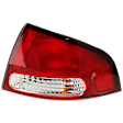Passenger Side Tail Light, with Bulb, Halogen, Clear and Red Lens