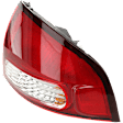 Passenger Side Tail Light, with Bulb, Halogen, Clear and Red Lens