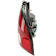 Passenger Side Tail Light, with Bulb, Halogen, Clear and Red Lens