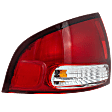 Driver Side Tail Light, with Bulb, Halogen, Clear and Red Lens