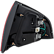 Driver Side Tail Light, with Bulb, Halogen, Clear and Red Lens