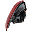Passenger Side, Outer Tail Light, with Bulb, Halogen, Red Lens, Sedan