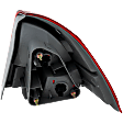 Driver Side, Outer Tail Light, with Bulb, Halogen, Red Lens, Sedan