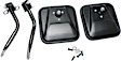 11001.07 Driver and Passenger Side RR Mirror Kits Mirror, Manual Adjust, Non-Heated, Non-Folding, Black, No Signal Light, No Memory, No Puddle Light, No Auto-Dim, No Blind Spot Feature