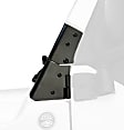 11209.02 Windshield Hinges - Black Powdercoated, Steel, Direct Fit, Set of 2