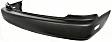 Rear Primed Bumper Cover, Coupe/Sedan, With Exhaust Hole on Passenger Side, Without Parking Aid Sensor Holes