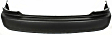 Rear Primed Bumper Cover, Coupe/Sedan, With Exhaust Hole on Passenger Side, Without Parking Aid Sensor Holes