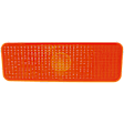 Turn Signal Lens - Driver or Passenger Side, Amber, Plastic, Direct Fit, Sold individually