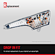 Front, Passenger Side Turn Signal Light, without Bulb, Composite Headlights