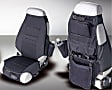13235.01 Front Row Seat Cover, Black, Made of Fabric, Solid Design, High Back Bucket Fabric Seat Vest Series