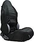 13235.01 Front Row Seat Cover, Black, Made of Fabric, Solid Design, High Back Bucket Fabric Seat Vest Series