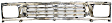 Grille, Chrome Shell with Painted Black Insert, Base Model
