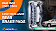 2009 Dodge Ram 1500 - Rear Ceramic Brake Pad Set, 5 Lug Wheels, Blue Series
