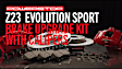KC5309A Rear Brake Disc and Caliper Kit, Red Powdercoat Caliper, Carbon Fiber Ceramic, 5 Lugs, Z23 Evolution Sport Series