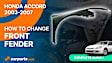 2004 Honda Accord - Front, Passenger Side Fender, Steel, Primed, 4-Door, Sedan, CAPA Certified