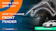 2009 Honda Civic - Front, Driver Side Fender, 4-Door, Sedan