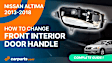2015 Nissan Pathfinder - Front or Rear, Driver and Passenger Side Chrome Interior Door Handle, With door lock button