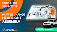 2007 Ford F-150 XL 6 Cyl 4.2L - Driver and Passenger Side Halogen Headlight, With bulb(s), OE Comparable Finish