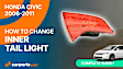 Driver Side, Inner Tail Light, without Bulb, Halogen, Red Lens, Sedan
